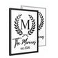 Personalized Family Name Wall Art with Frame, Custom Last Name Sign, Minimalist Home Décor, Wedding  Housewarming Gift,Canvas Board Monogram