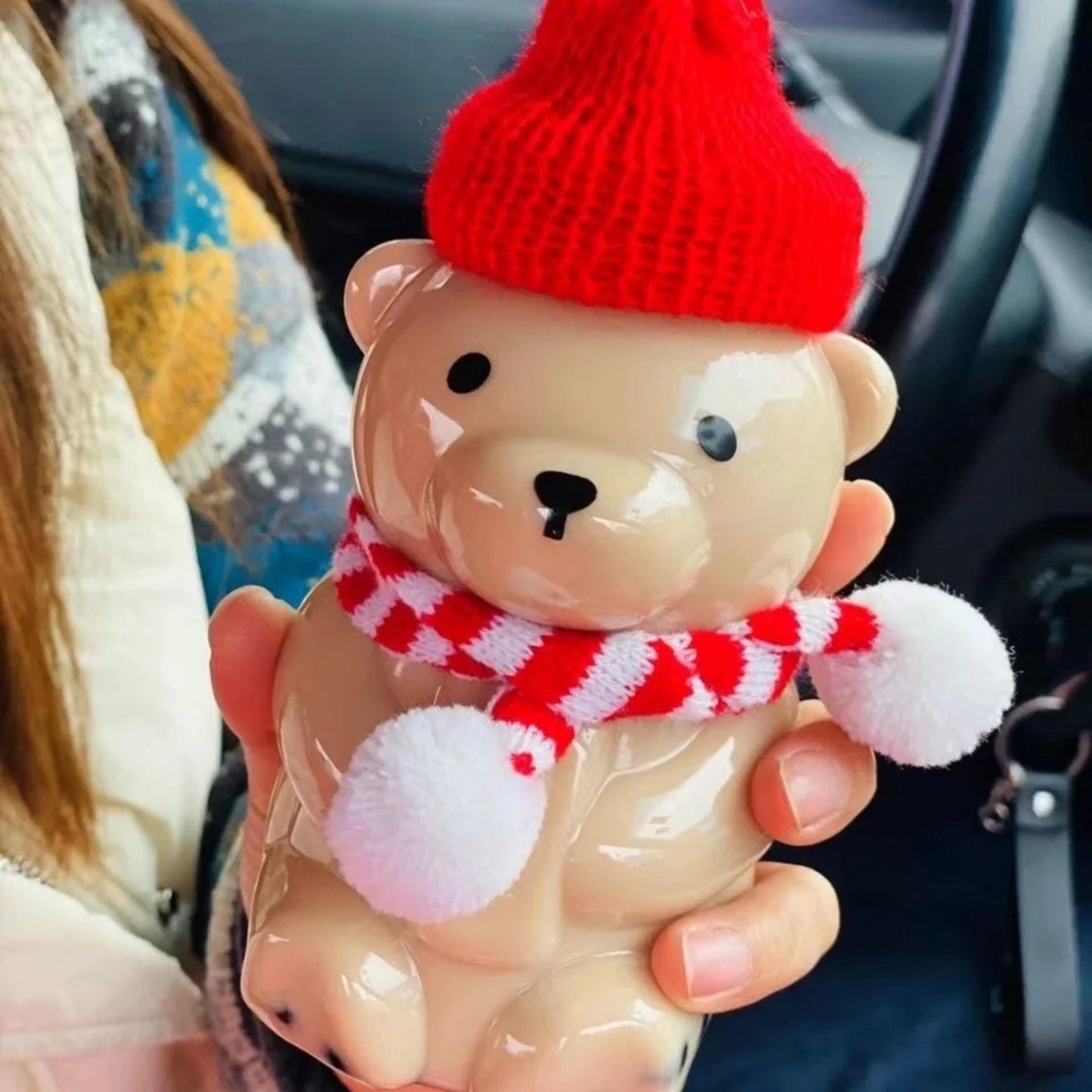 Bear Coffee Cup, Personalized Bear Glass Mug, Engraved Iced Coffee Cup with Straw, Cute Animal Coffee Mug, Custom Coffee Lovers Gift