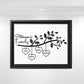 Personalized Family Tree Wall Art, Custom Family Name Print with Hanging Hearts, Family Branch Canvas, Modern Wall Décor Gift for Mom or Dad