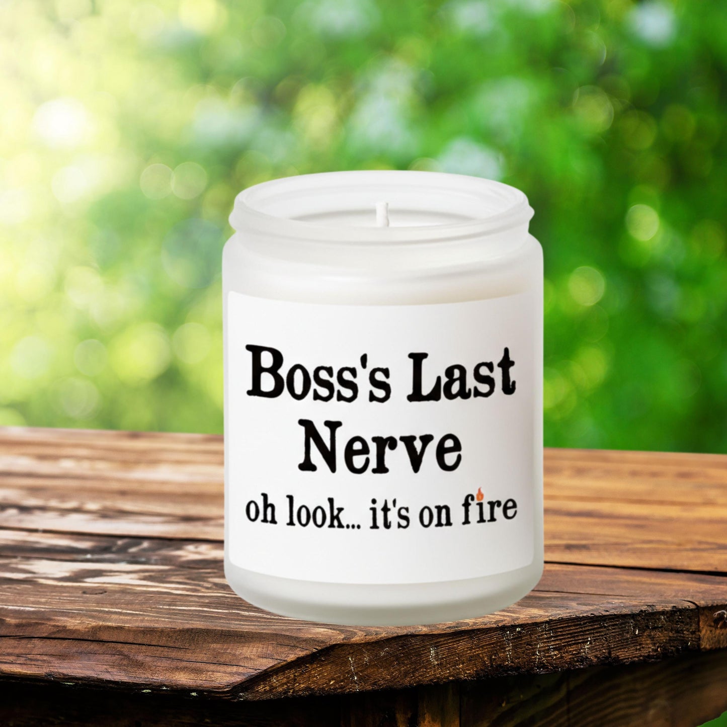 Bosss Last Nerve Candle 7oz , Personalized Funny Gift for Boss, Lavender & Eucalyptus Scent, Work Humor  Office Gift, Employee Appreciation