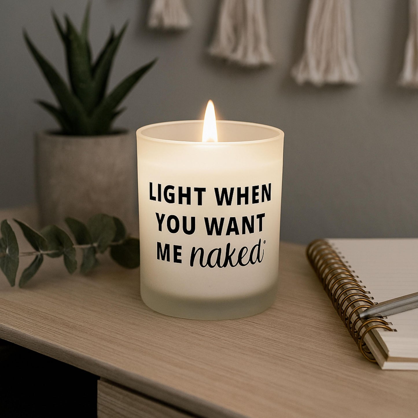 Personalized “Light When You Want Me Naked Candle, Funny Romantic Gift for Him or Her, Valentines Gift For Him, Couples Anniversary Gift
