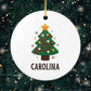 Personalized Christmas Tree Ornament, Faux Yarn Effect Ceramic Ornament, Custom Name Ornament, Name Holiday Decor, 2025 Christmas Gift
