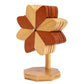 Personalized Wooden Pinwheel Trivet Set, 5 Foldable Wood Trivets + Stand, Heat-Resistant Coasters for Hot Dishes Pots Bowls, Kitchen Gift