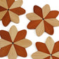 Personalized Wooden Pinwheel Trivet Set, 5 Foldable Wood Trivets + Stand, Heat-Resistant Coasters for Hot Dishes Pots Bowls, Kitchen Gift