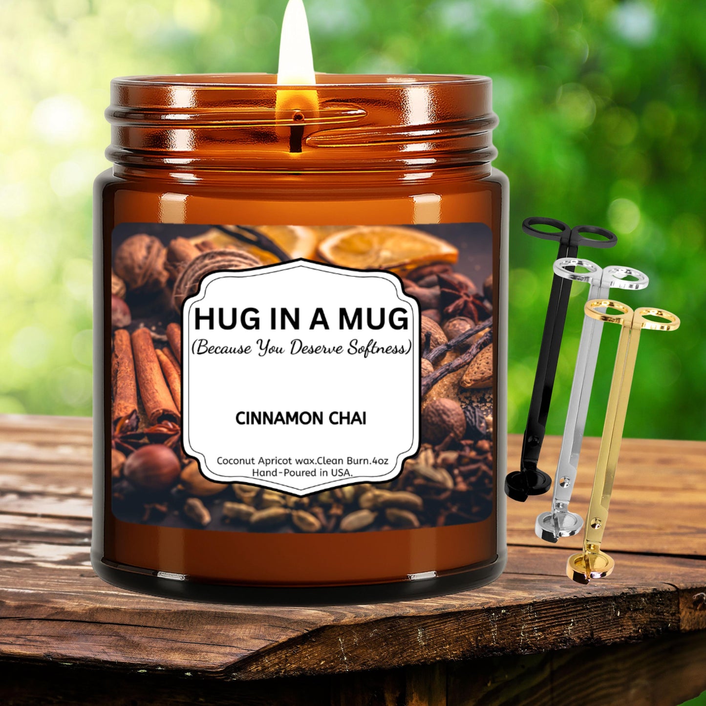 Mood Candle and Wick Trimmer Gift Set, Find Your Calm Candle, Candles for Relaxation & Self-Care Gift for Her or Him, 4oz 9oz candle