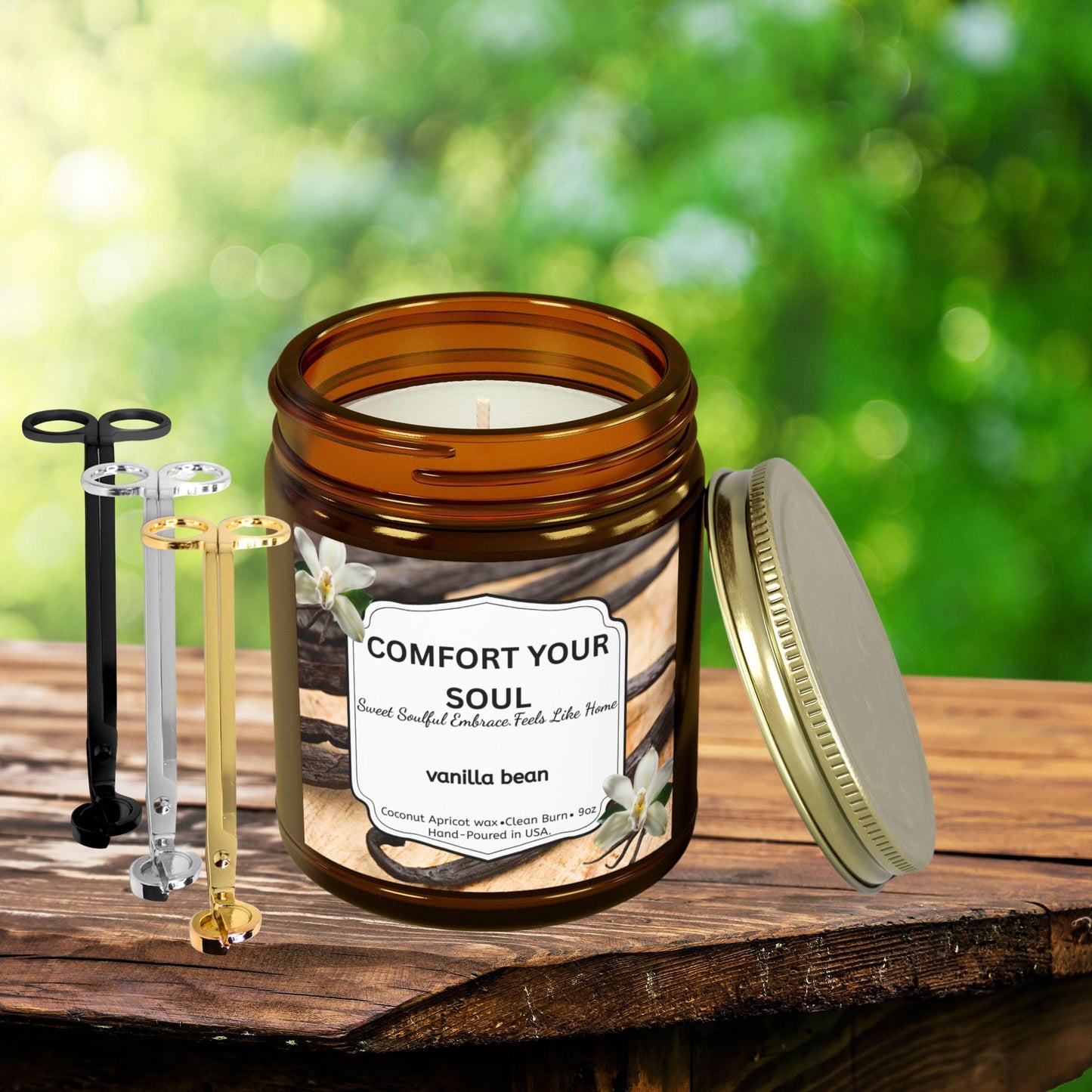 Mood Candle and Wick Trimmer Gift Set, Find Your Calm Candle, Candles for Relaxation & Self-Care Gift for Her or Him, 4oz 9oz candle