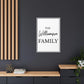 Custom Family Name Framed Canvas, Personalized Last Name Wall Art, Minimal Family Sign, Wedding or Housewarming Gift, New House Decor