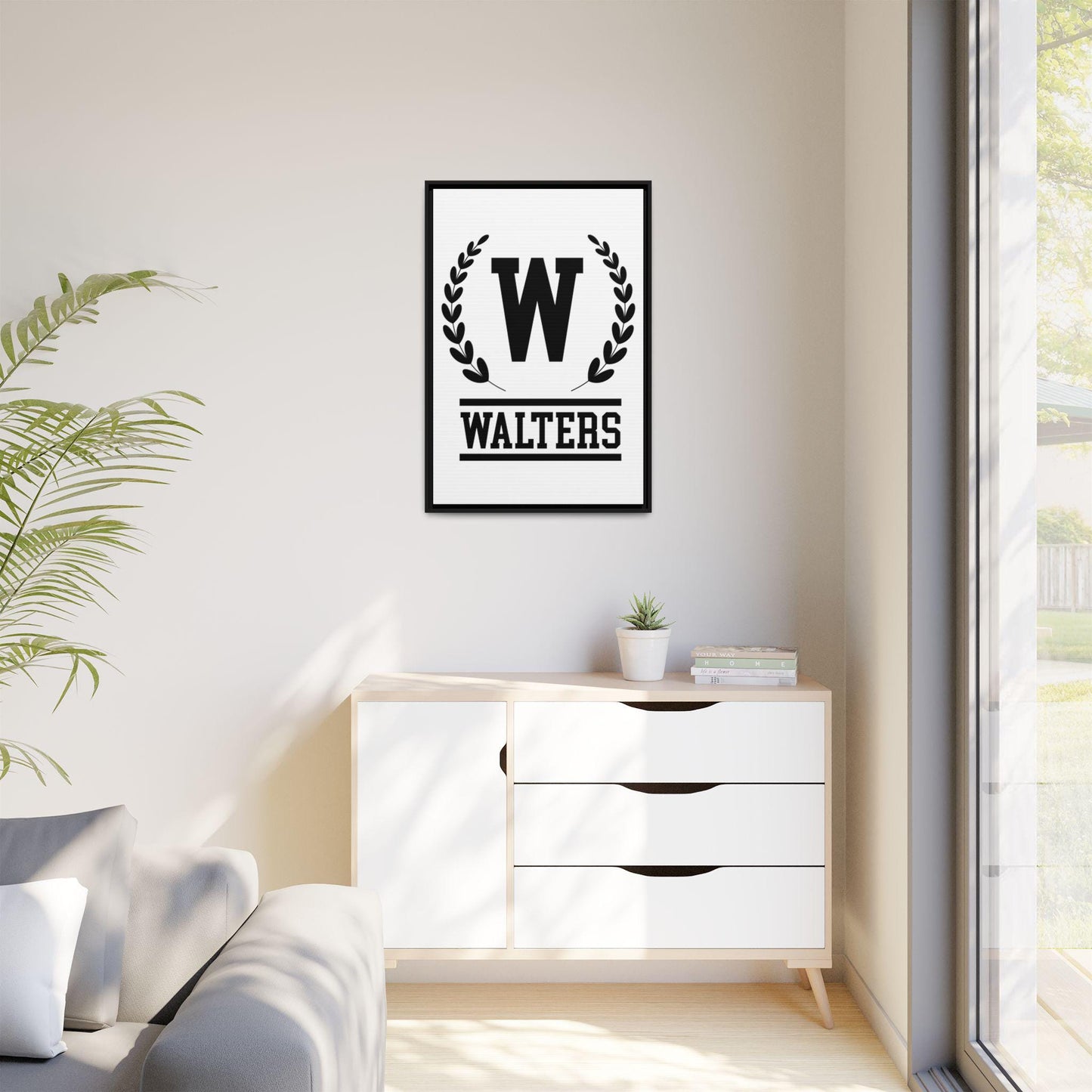 Framed Custom Last Name Wall Art | Minimalist Family Name Canvas | Personalized Monogram Home Decor | Housewarming Gift | Family Gift
