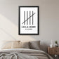 Personalized 5 Year Anniversary Wall Art, 5th year Wedding Anniversary, 5 Years Married Gift, Framed Canvas Print for Couple, Minimalist Art