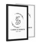 Personalized Monogram Wall Art, Custom Names Initials & Year poster, Framed Canvas Print, Wedding Gift, New Home Decor, Anniversary Keepsake