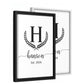 Personalized Family Monogram Wall Art, Personalized Last Name Framed Canvas, Minimal Family Sign, Wedding Housewarming Gift, New Home Decor