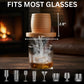 Custom Whiskey Smoker Kit with Torch and wood chips, Cocktail Smoker Set for Men Dad Husband, comes with Glasses & Ice Ball Mold (NO BUTANE)