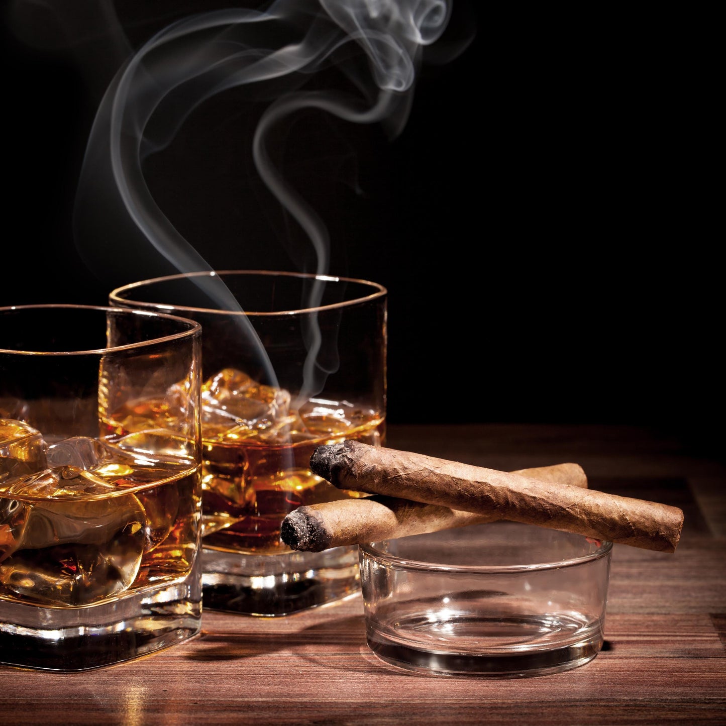 Custom Whiskey Smoker Kit with Torch and wood chips, Cocktail Smoker Set for Men Dad Husband, comes with Glasses & Ice Ball Mold (NO BUTANE)