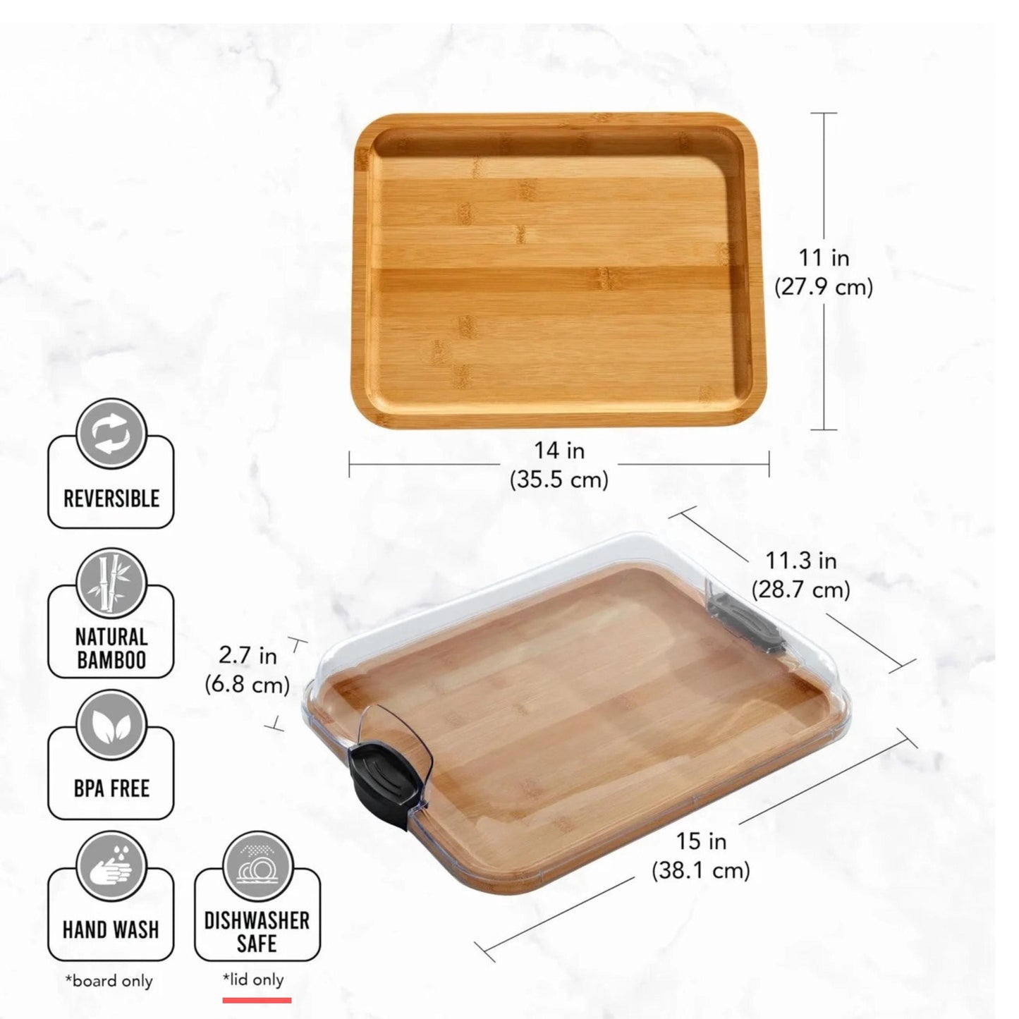 Customized Bamboo Charcuterie Board, Engraved Cheese Board with lid, Wedding Gift for her, Thanksgiving Serving Tray with Lid