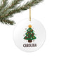 Personalized Christmas Tree Ornament, Faux Yarn Effect Ceramic Ornament, Custom Name Ornament, Name Holiday Decor, 2025 Christmas Gift