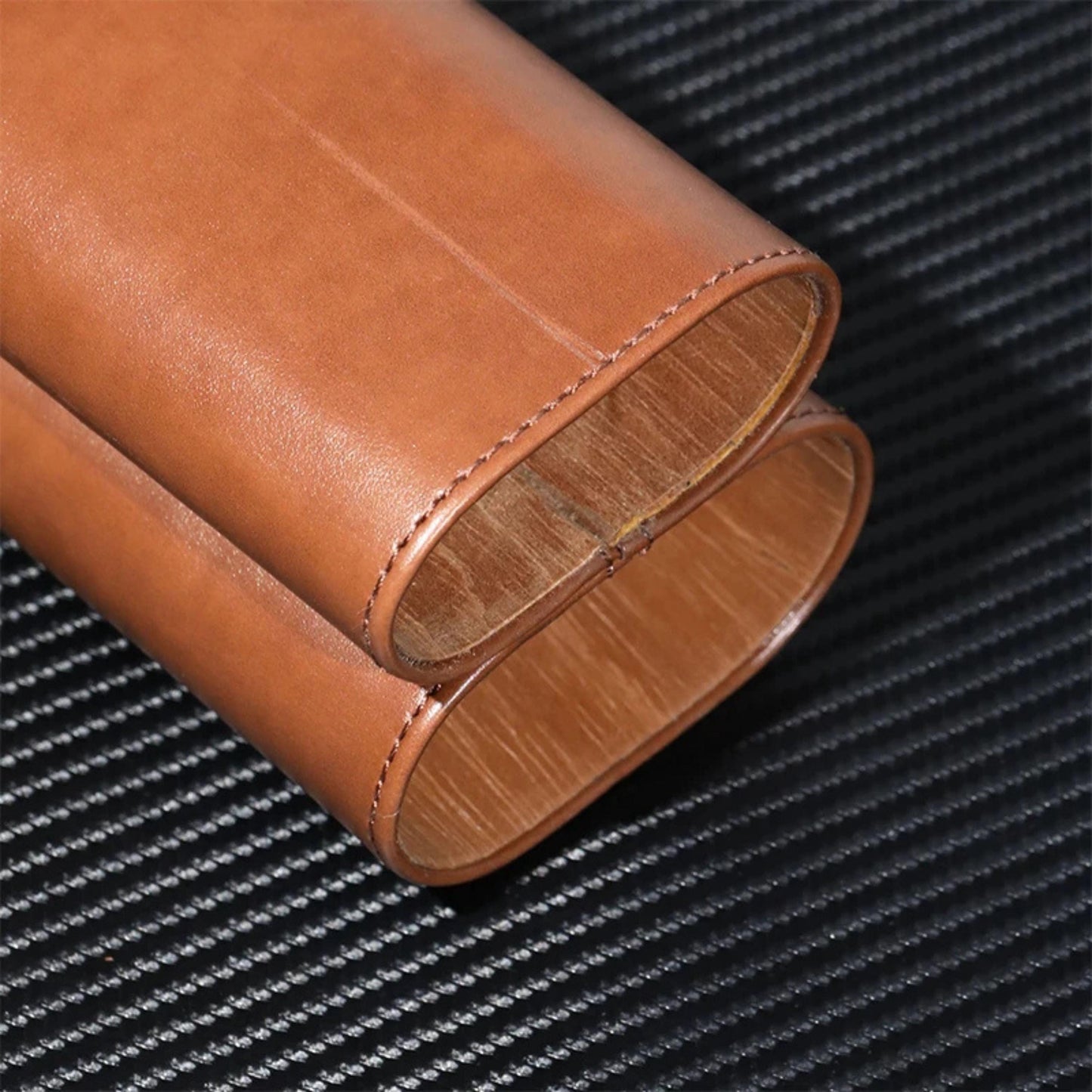 Custom Whiskey Cup & Leather Cigar Case Gift Set,Custom Charred Wooden Bourbon Cup, Cigar Holder with Cutter, Groomsmen Fathers Day Husband