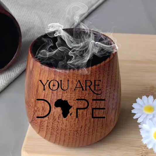 Black History Month Gift for Him, African Heritage Wooden Whiskey Cup, Charred Wooden Bourbon Cup, Wood Whiskey Glass, Fathers Day Gift Dad