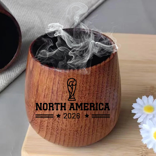 Football 2026 cup, Charred Wooden Whiskey Glass, USA international Soccer Championship, Game Day whiskey glass, Soccer Bourbon Drinking Cup