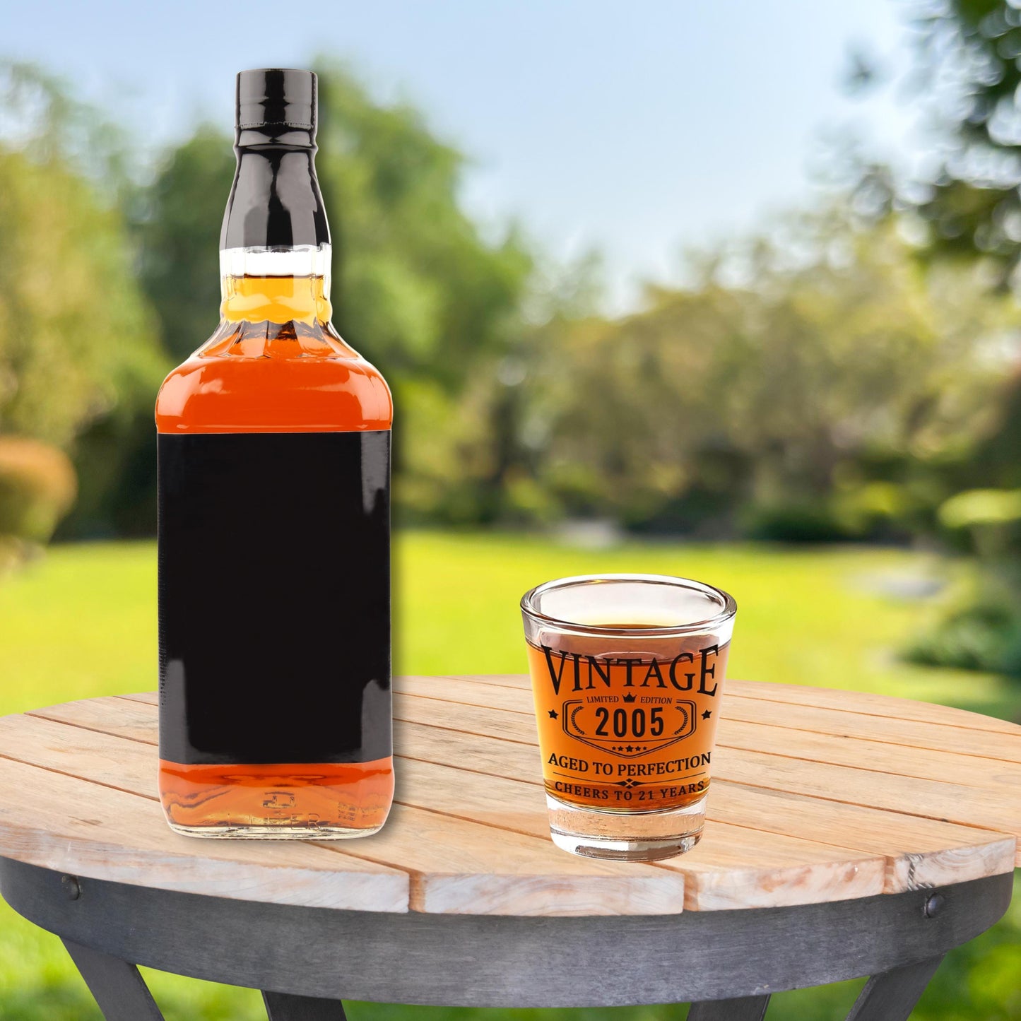 Personalized 21st Birthday Shot Glass Gift, Custom Wooden Box with Shot Glass, Happy 21st Birthday Gift for Him, Son Daughter Best Friend