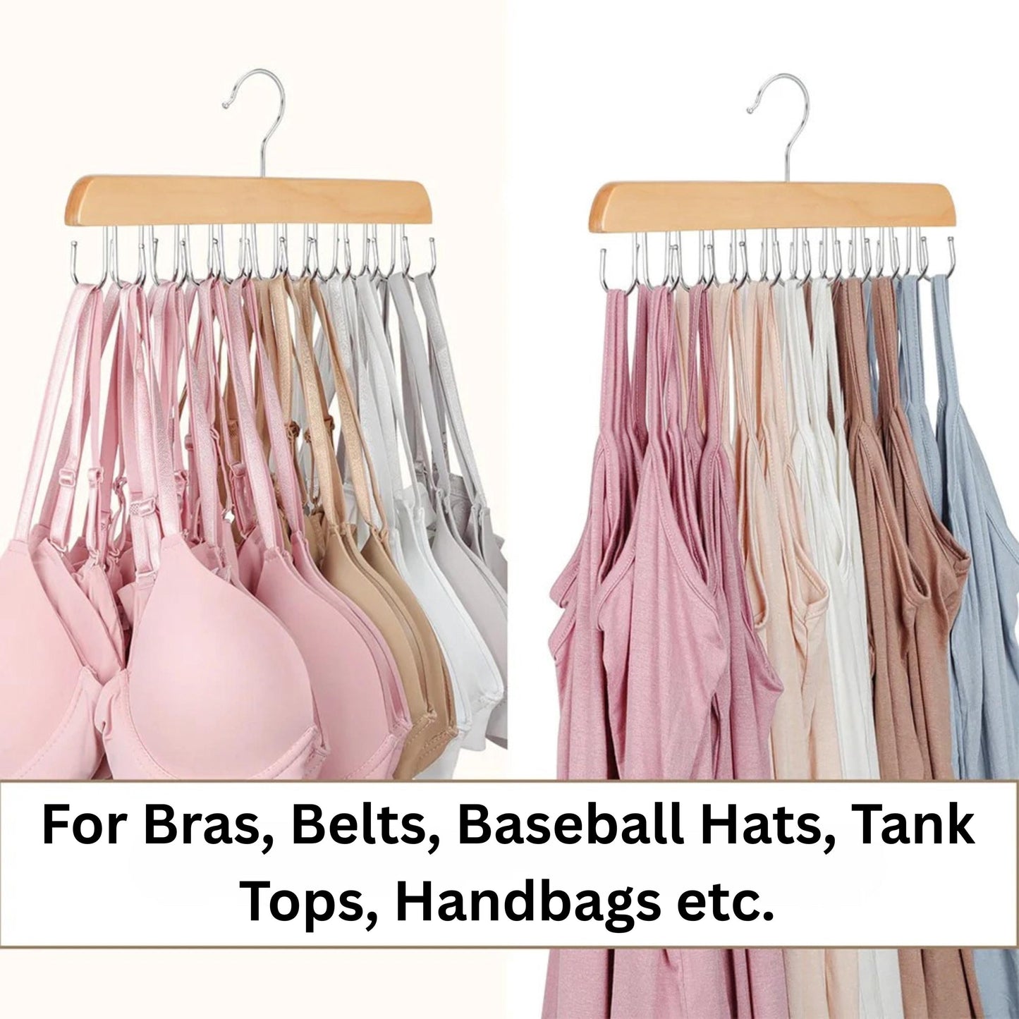Personalized Wooden Bra Hanger & Closet Organizer, Baseball Hat Hanger wedding gift for groom, Bridesmaids proposal, Custom Groomsmen gift