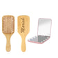 Custom Hair Brush & LED Pocket Mirror Set, Custom Bridesmaid Gift, Bridal Party Gift, 1X/3X Magnification Compact Travel Mirror with Light
