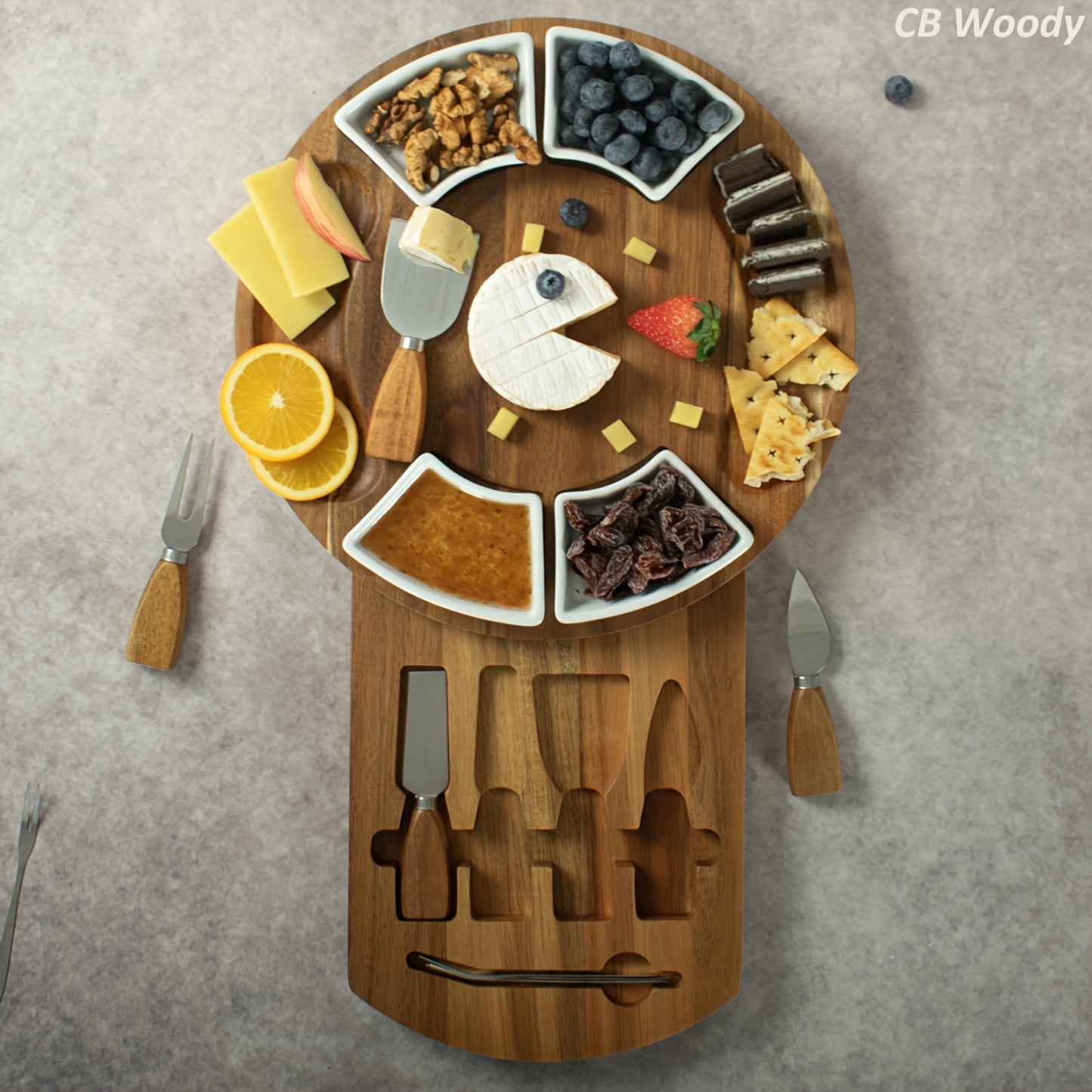 Personalized Charcuterie Board, Custom engraved Acacia Wood Cheese Board & Knife Set, Wedding Gift, Housewarming Gift for Couple